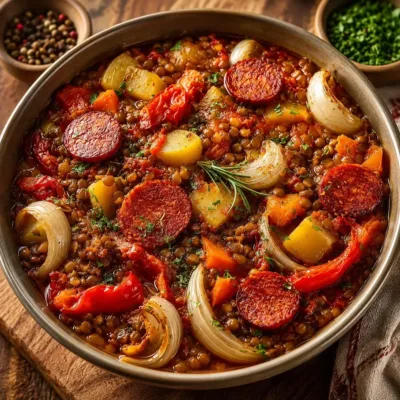Lentilles à l’Espagnole au Chorizo : Recette Savoureuse
