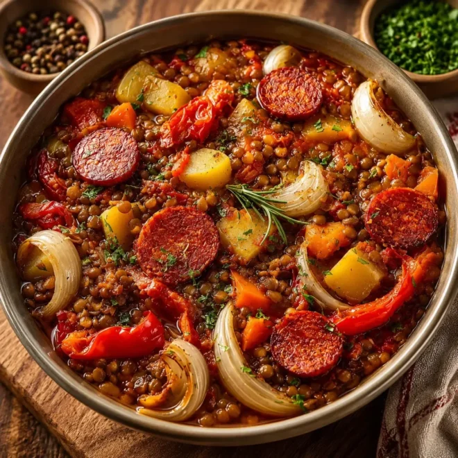 Lentilles à l’Espagnole au Chorizo : Recette Savoureuse