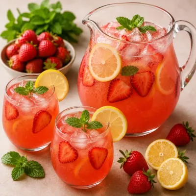 Limonade Fraise Citron Maison : Fraîcheur d'Été