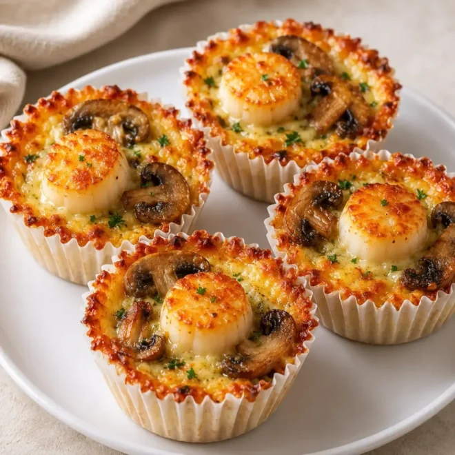 Mini Gratins de Saint-Jacques aux Champignons : Une Entrée Chic et Gourmande