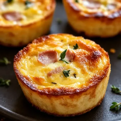 Mini Quiches aux Lardons et Fromage : Recette Facile