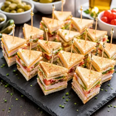 Mini Sandwichs Club Apéritifs : Recette Élégante