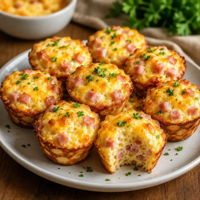Muffins Salés au Jambon et au Fromage