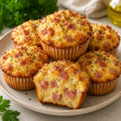 Muffins Salés au Jambon et Fromage : Recette Facile
