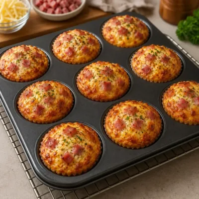 Muffins Salés au Jambon et Fromage : Recette Facile
