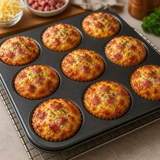 Muffins Salés au Jambon et Fromage : Recette Facile