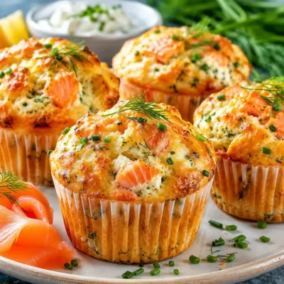 Muffins Salés au Saumon et Fromage Frais