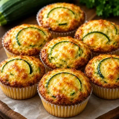 Muffins Salés Courgette et Fromage Moelleux