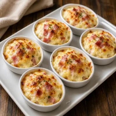 Œufs Béchamel au Jambon Gratinés : Recette Facile