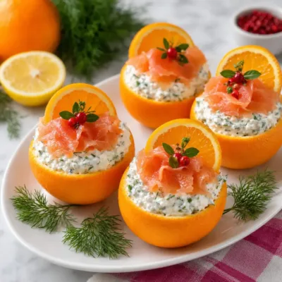 Oranges Farcies au Saumon Fumé : Élégance et Fraîcheur