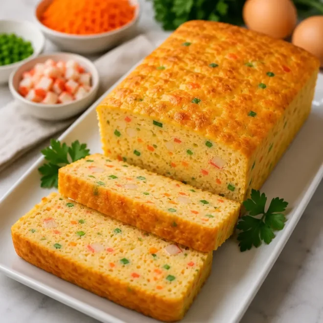 Pain de Surimi, Carottes et Ciboulette au Four