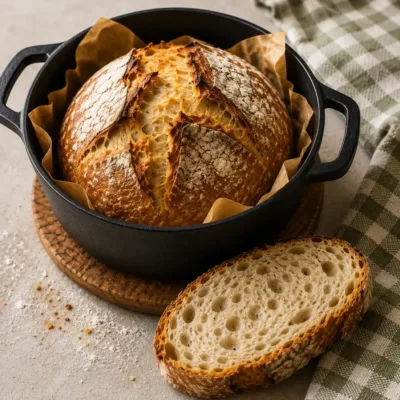Pain Maison Sans Pétrissage en Cocotte