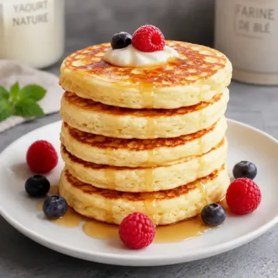 Pancakes au yaourt légers et moelleux