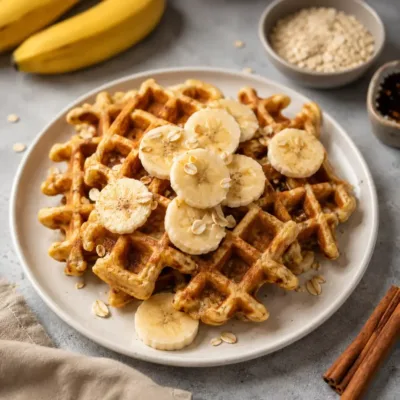 Gaufres à la Banane et Flocons d'Avoine