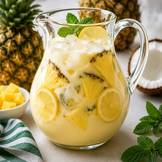 Piña Colada sans alcool : une boisson exotique, fraîche et crémeuse