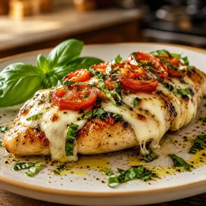 Poulet au basilic et mozzarella : la recette facile, fondante et pleine de saveurs