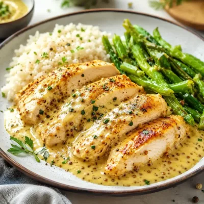 Poulet Minceur à la Moutarde et au Yaourt