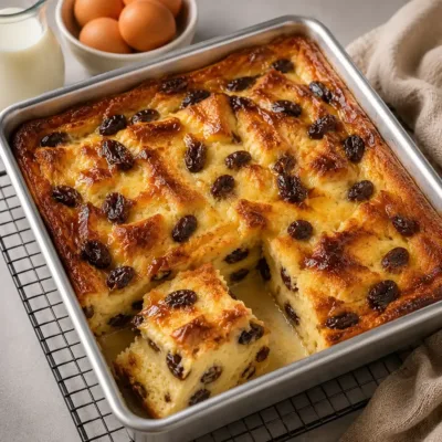 Pudding au Pain aux Raisins : Recette Gourmande