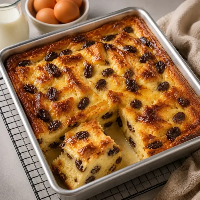Pudding au Pain aux Raisins : La Recette Anti-Gaspillage Gourmande et Réconfortante