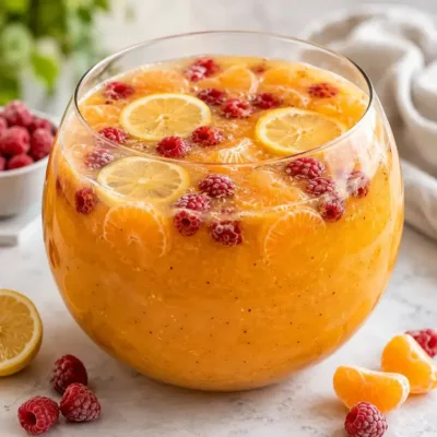 Punch Agrumes, Clémentines et Framboises Festif
