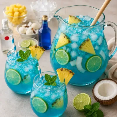 Punch Bleu Tropical Sans Alcool : Rafraîchissant et Festif