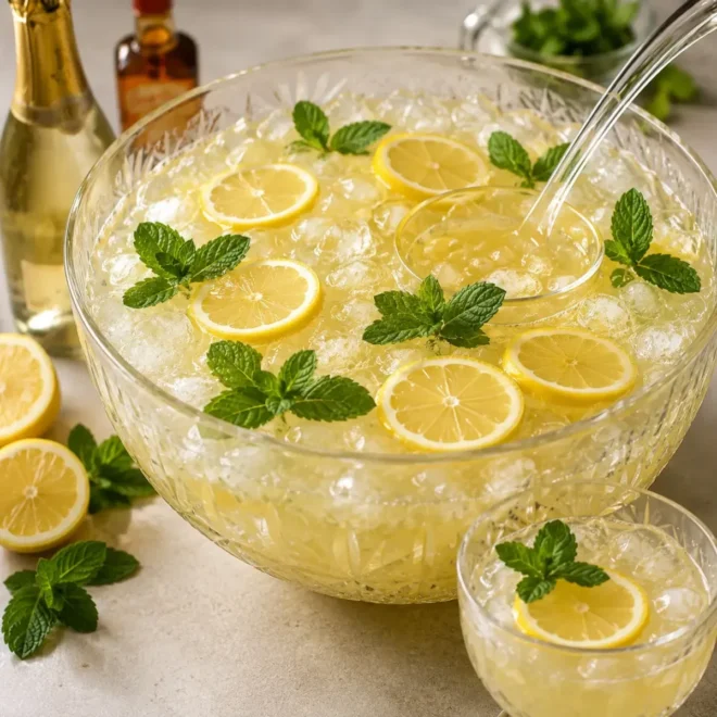 Punch Citron & Champagne : La Boisson Festive Fraîche et Élégante