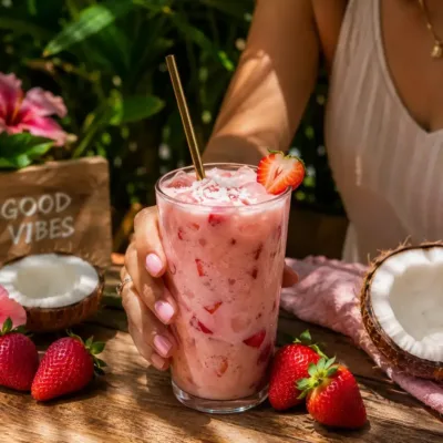 Punch Coco Fraise : Cocktail Fruité et Exotique