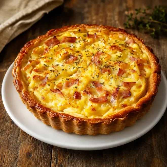 Quiche au Jambon et Fromage : Recette Facile