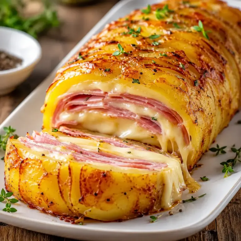 Rôti de Pommes de Terre au Jambon et Fromage Fondant