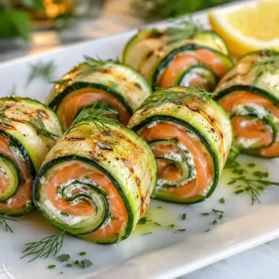 Roulé de Courgette au Saumon Fumé : Élégance et Fraîcheur