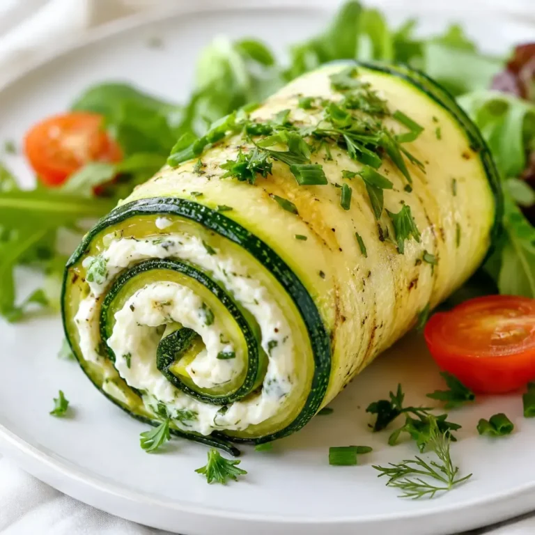 Roulé de Courgette Grillée au Fromage Frais