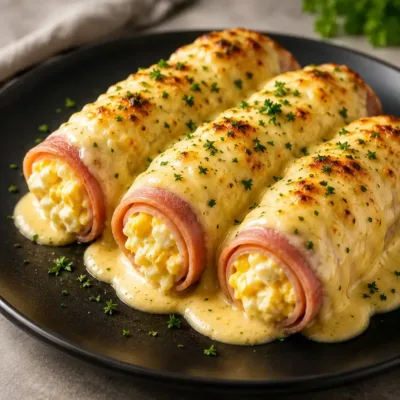 Rouleaux de Jambon aux Œufs Mimosa Savoureux
