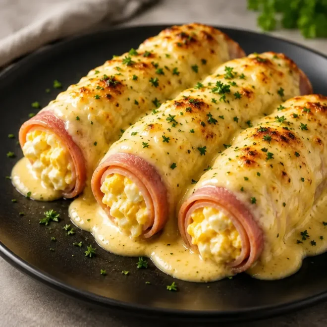 Rouleaux de Jambon aux Œufs Mimosa