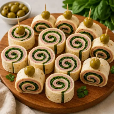 Roulés Apéritifs au Jambon et Fromage