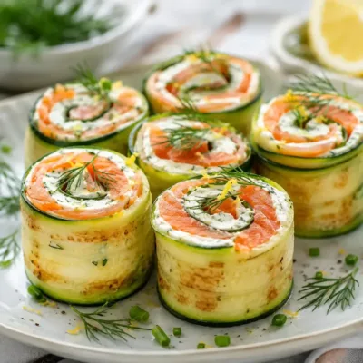 Roulés aux Courgettes et Saumon Fumé : Élégance et Fraîcheur