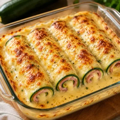 Roulés de Courgettes au Jambon et Fromage