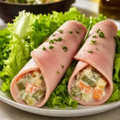 Roulés de Jambon à la Macédoine : Fraîcheur et Gourmandise