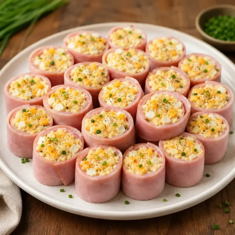 Roulés de Jambon aux Œufs Mimosa et Cheddar