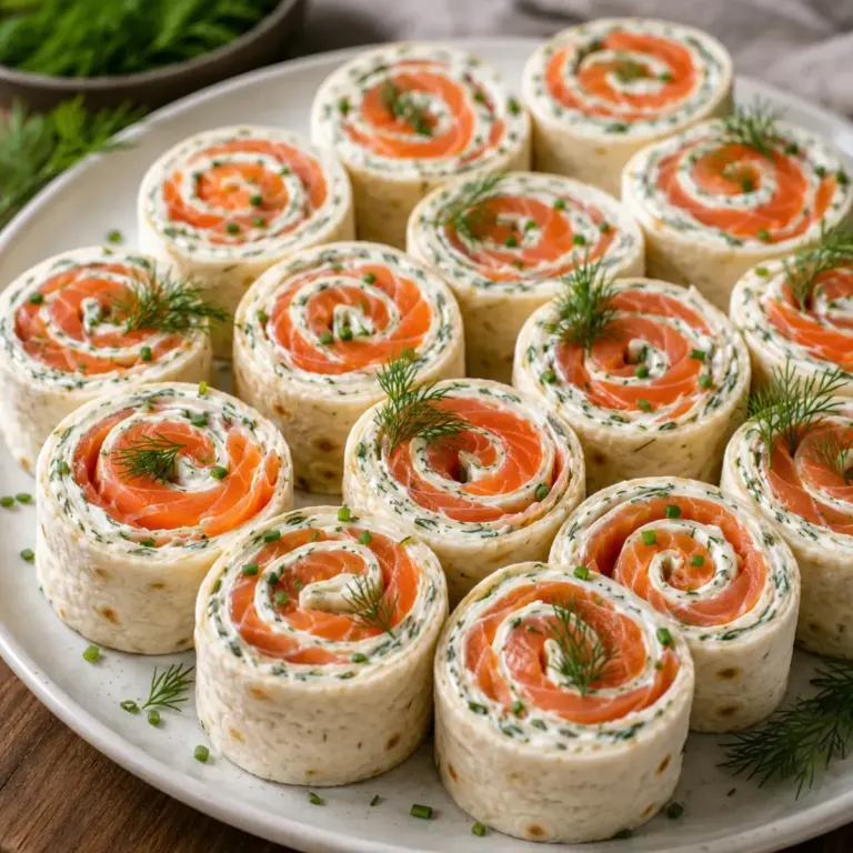 Roulés de Tortillas au Saumon Fumé et Fromage Frais