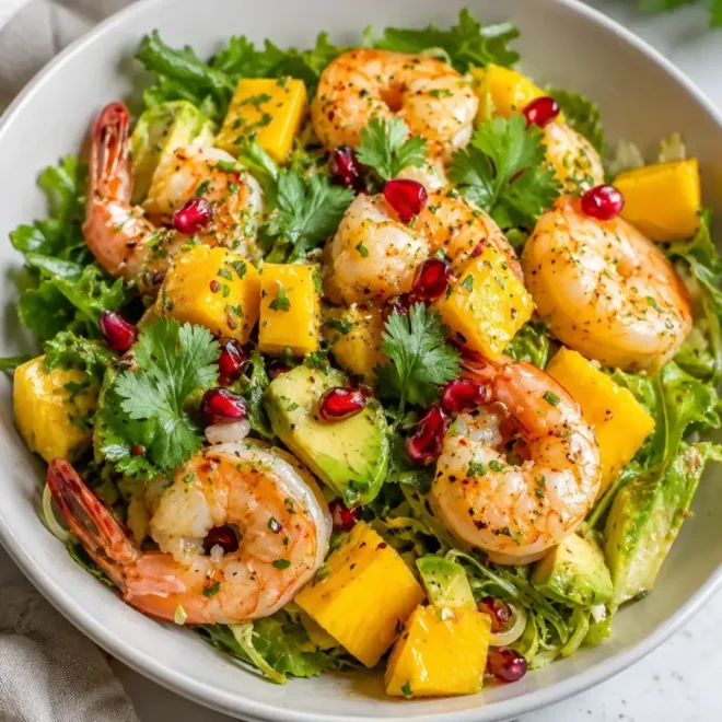 Salade Crevettes, Avocat et Mangue : fraîcheur exotique irrésistible