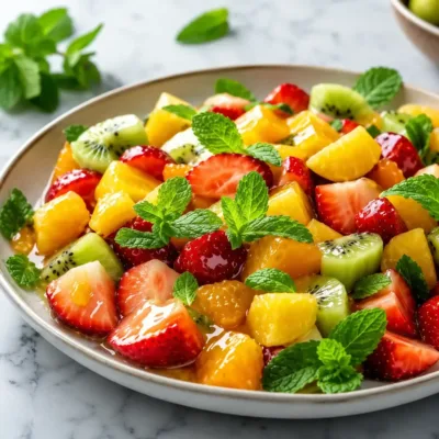 Salade de Fruits Frais à la Menthe : Dessert Léger