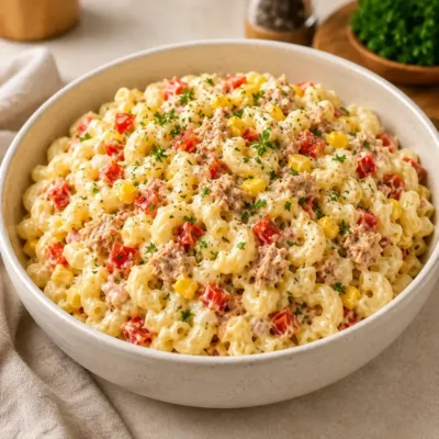 Salade de Macaronis au Thon et Légumes Croquants