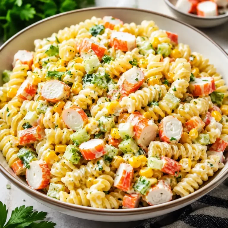 Salade de Pâtes au Surimi : Fraîche et Gourmande