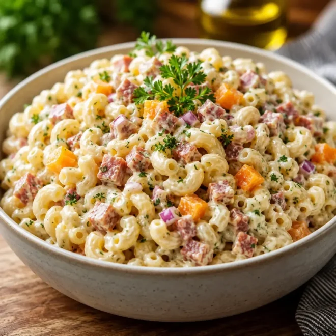 Salade de Pâtes Crémeuse au Jambon et Poivrons : La Recette Fraîche et Conviviale
