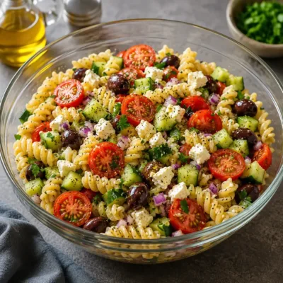 Salade de Pâtes Méditerranéenne à la Feta