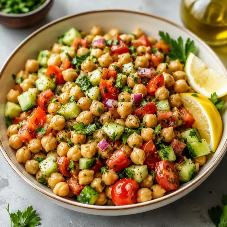 Salade de Pois Chiches Fraîche et Colorée