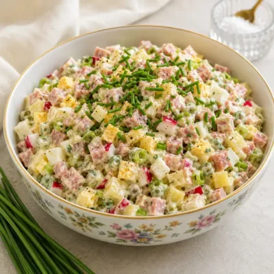 Salade de Pommes de Terre au Jambon et Œufs