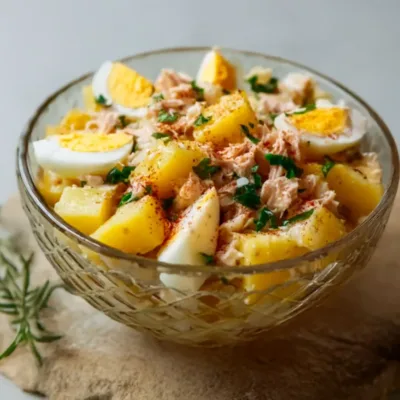 Salade de Pommes de Terre au Thon et Œufs