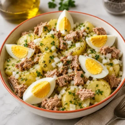 Salade de Pommes de Terre au Thon et Œufs Durs