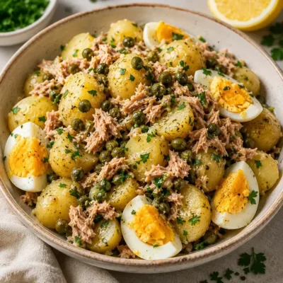 Salade de Pommes de Terre au Thon et Œufs
